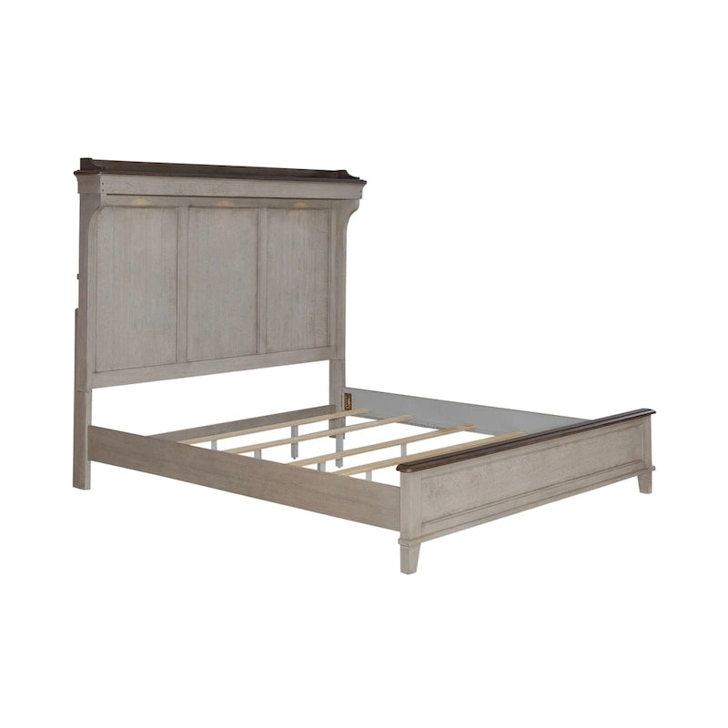 Ivy Hollow Weathered Linen King Mantle Bed