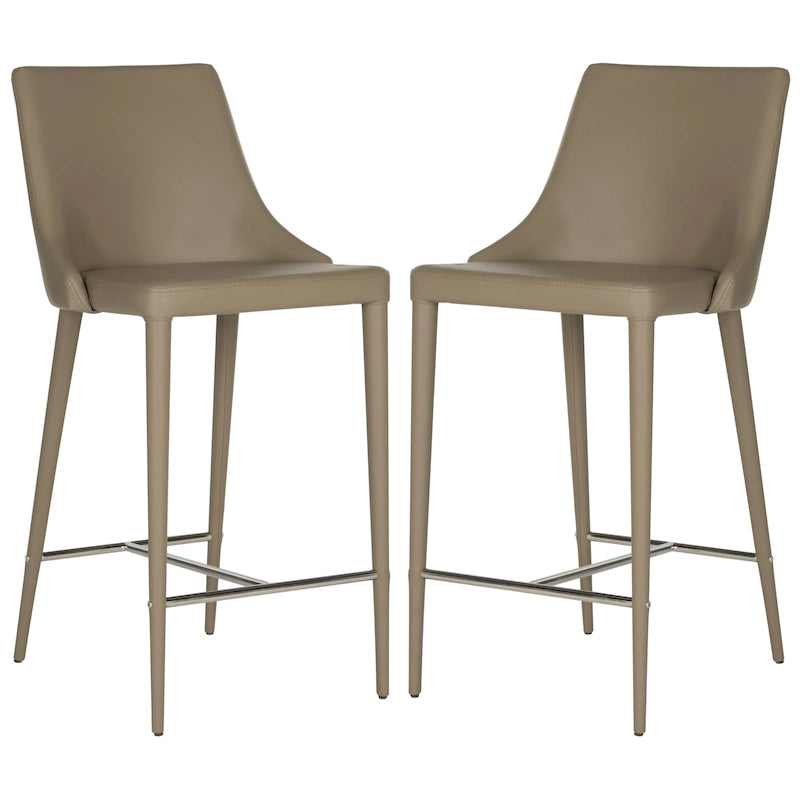 SAFAVIEH Soledad 26-inch White Counter Stool (Set of 2) - 22.9  x 18.9  x 37.4  - 23Wx19Dx37H