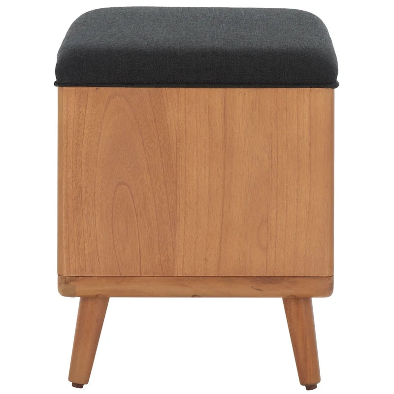 SAFAVIEH Marilla Open Shelf Bench with Cushion - 20  W x 15  D x 18  H - 20Wx15Dx18H