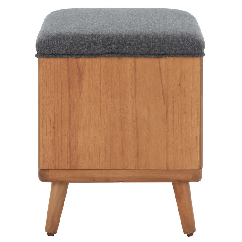 SAFAVIEH Marilla Open Shelf Bench with Cushion - 20  W x 15  D x 18  H - 20Wx15Dx18H