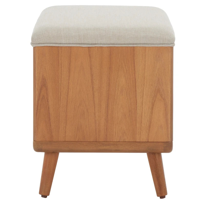 SAFAVIEH Marilla Open Shelf Bench with Cushion - 20  W x 15  D x 18  H - 20Wx15Dx18H