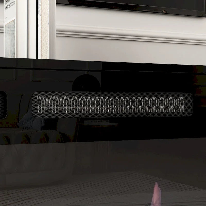 30  Recessed Electric Fireplace High Glossy TV Stand Combo Fireplace