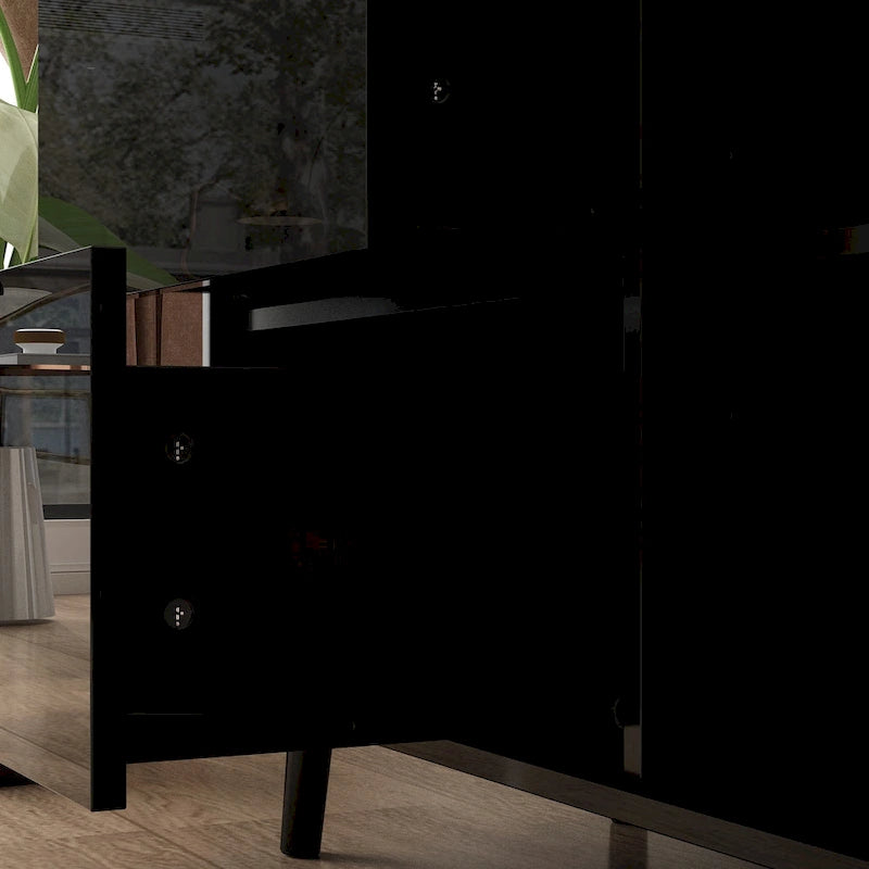 30  Recessed Electric Fireplace High Glossy TV Stand Combo Fireplace