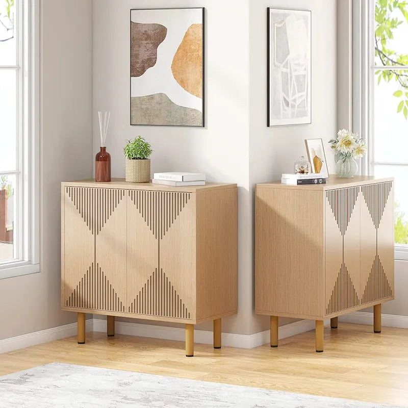 Modern Large White Storage Cabinet, Freestanding Floor Cabinet