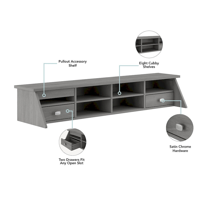Broadview 54W Computer Desk with Desktop Organizer by Bush Furniture