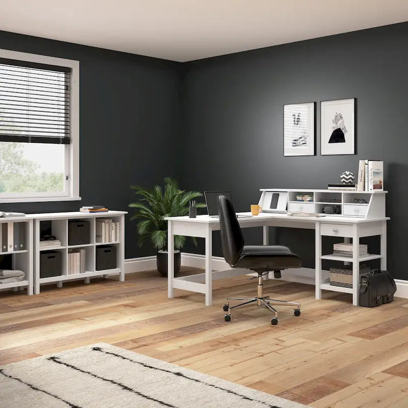 Broadview 54W Computer Desk with Desktop Organizer by Bush Furniture