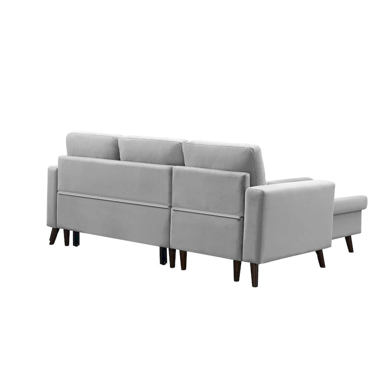 88  Reversible Pull out Sleeper Sectional Storage Sofa Bed,Corner sofa-bed with Storage Chaise Left/Right Handed Chaise