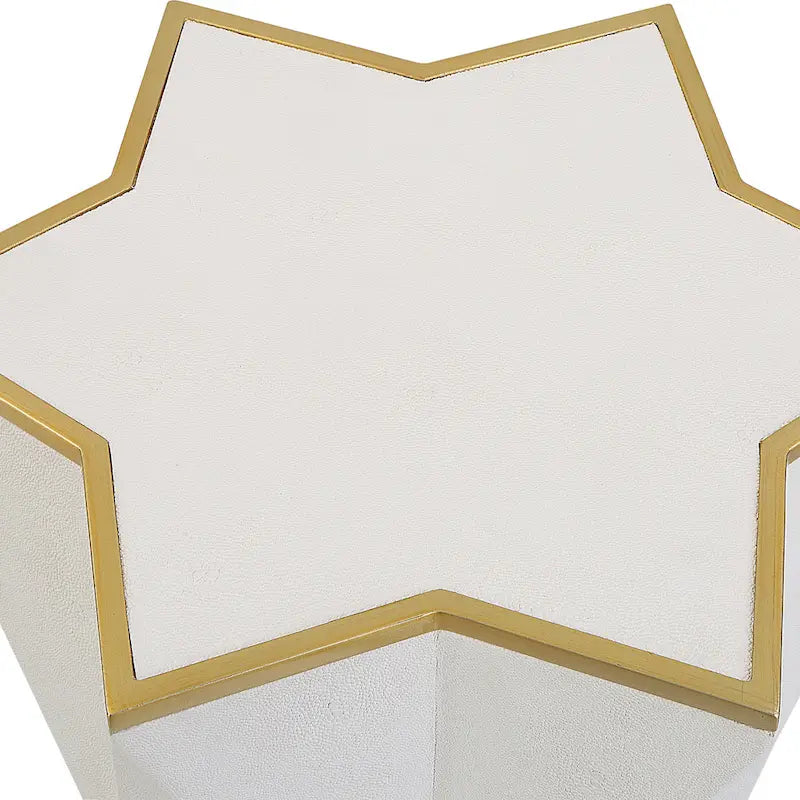 Uttermost Capella White Accent Table - 16 W x 22 H x 16 D