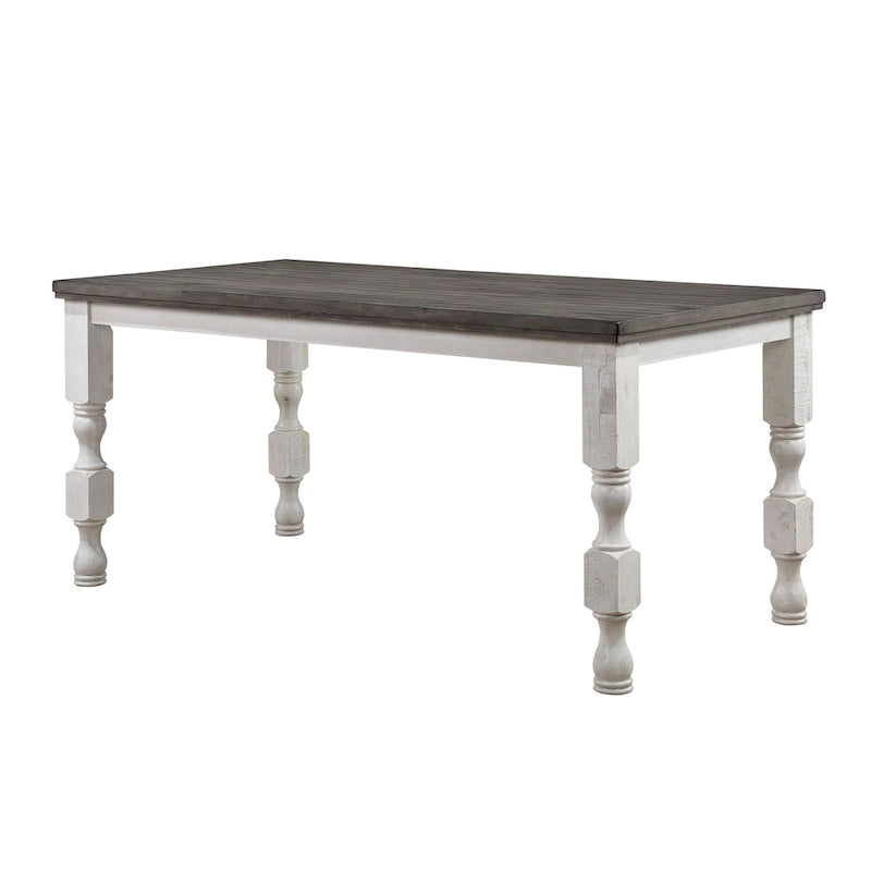 Ionessa Contemporary Antique White Wood 7-Piece Counter Height Dining Table Set by Furniture of America