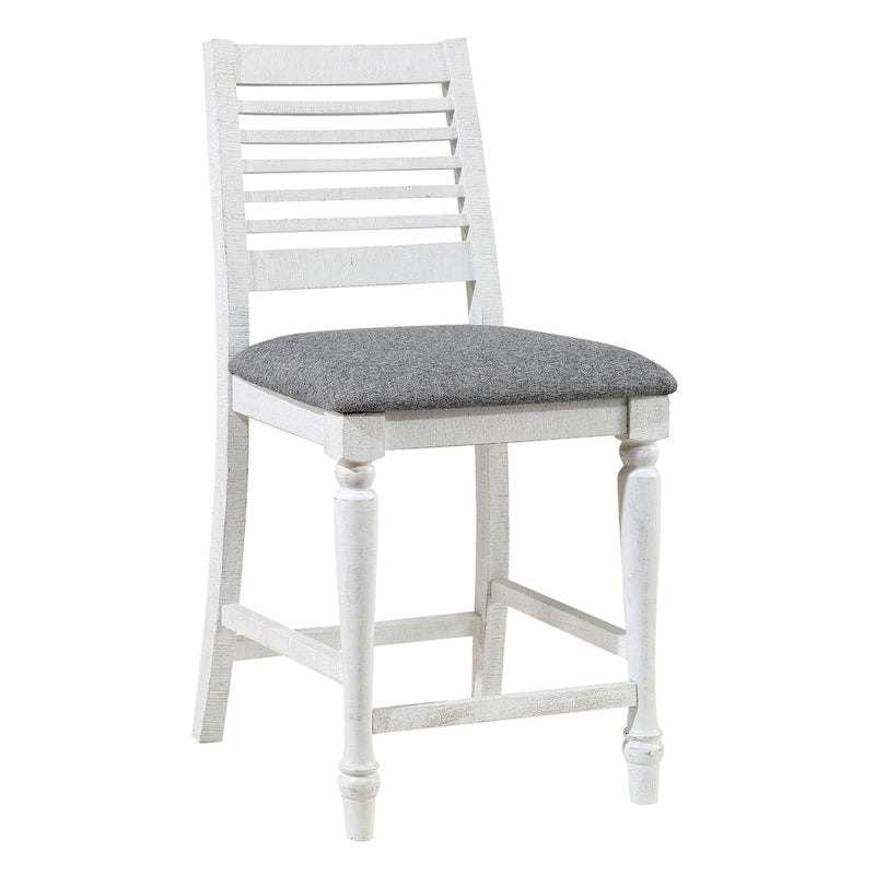 Ionessa Contemporary Antique White Wood 7-Piece Counter Height Dining Table Set by Furniture of America