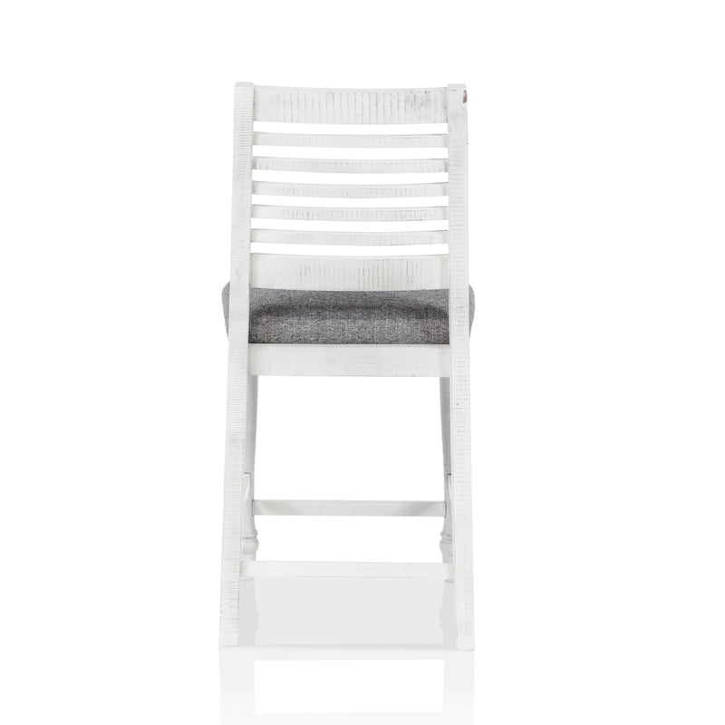 Ionessa Contemporary Antique White Wood 7-Piece Counter Height Dining Table Set by Furniture of America