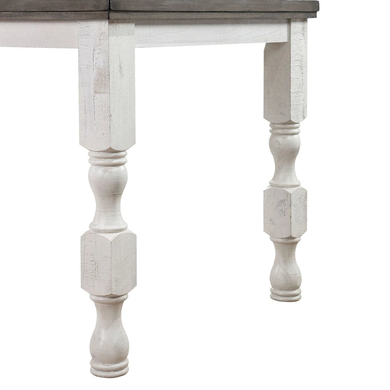 Ionessa Contemporary Antique White Wood 7-Piece Counter Height Dining Table Set by Furniture of America