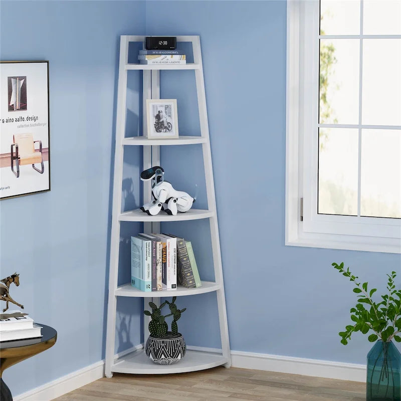 5 tier Bathroom Storage Shelf Tower Cabinet Corner Shelves