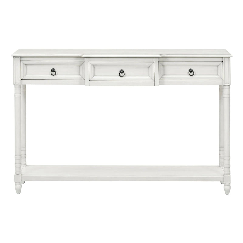 Merax Console Table Sofa Table with Projecting Drawers and Shelf for Entryway
