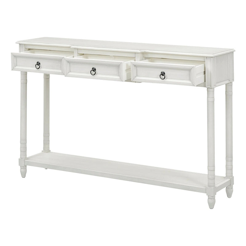 Merax Console Table Sofa Table with Projecting Drawers and Shelf for Entryway