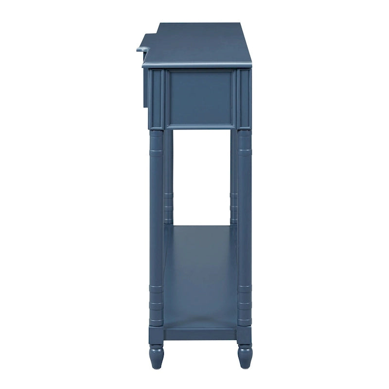 Merax Console Table Sofa Table with Projecting Drawers and Shelf for Entryway