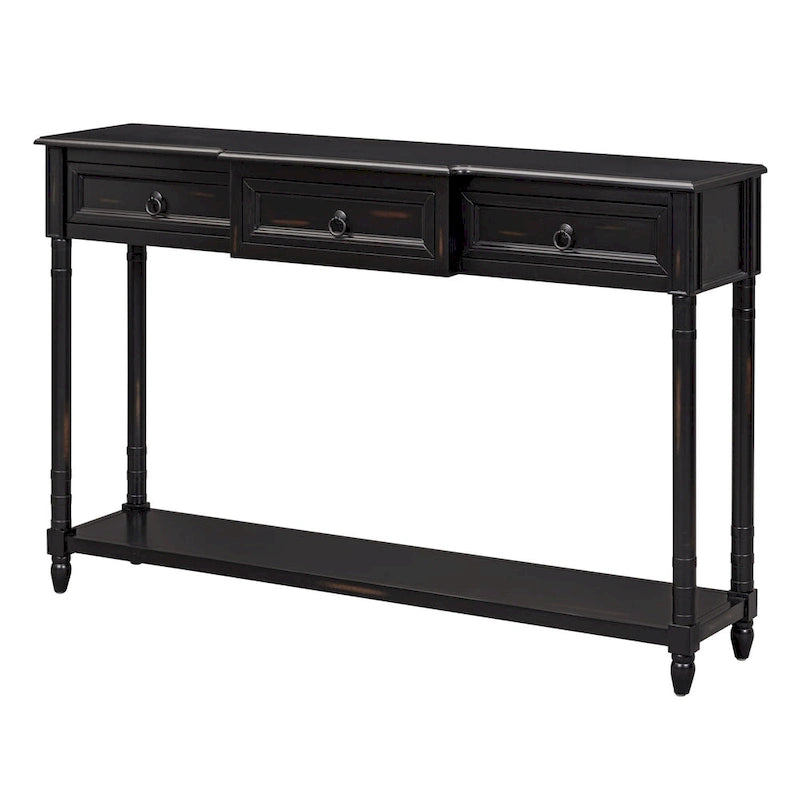 Merax Console Table Sofa Table with Projecting Drawers and Shelf for Entryway