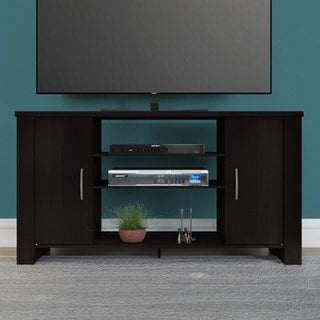 Porch & Den Tompkins Espresso-finish TV Stand Entertainment Center