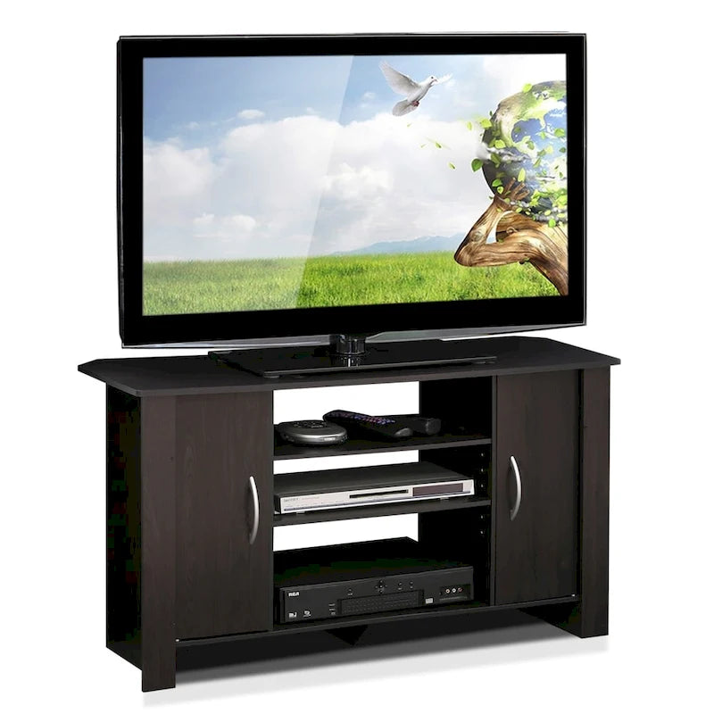 Porch & Den Tompkins Espresso-finish TV Stand Entertainment Center