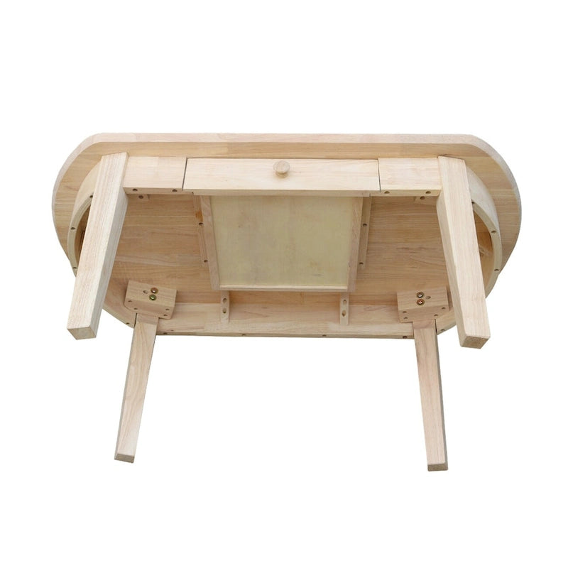 Philips Oval Unfinished Solid Parawood Coffee Table