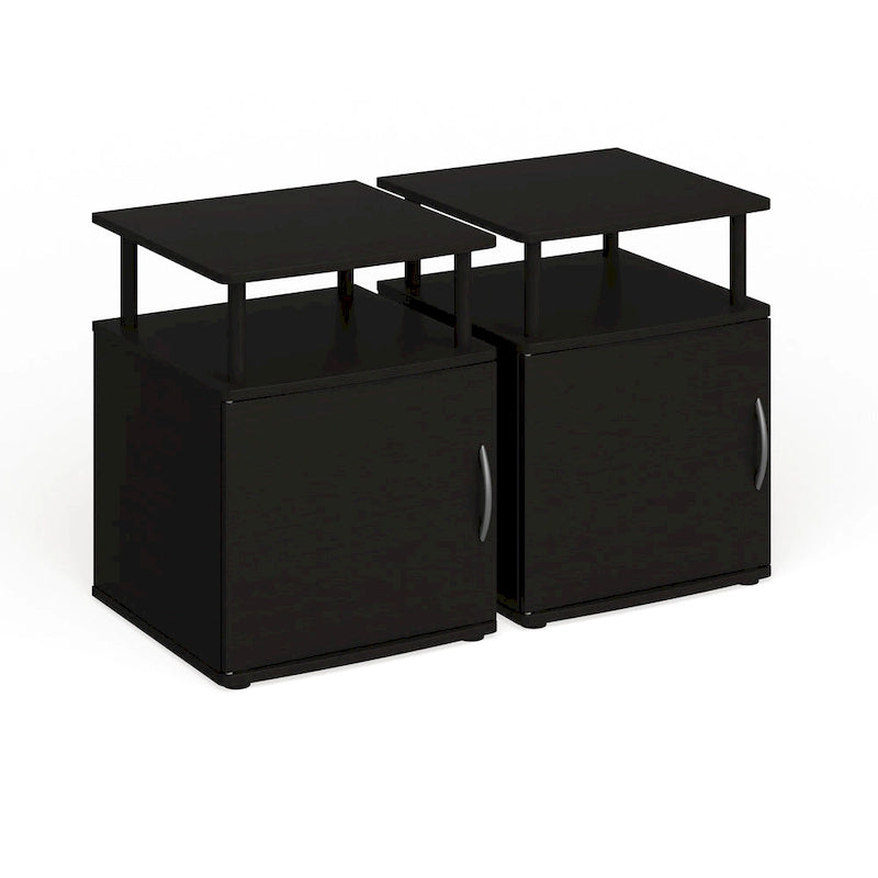 Porch & Den Mangin Black Utility Design Storage End Table