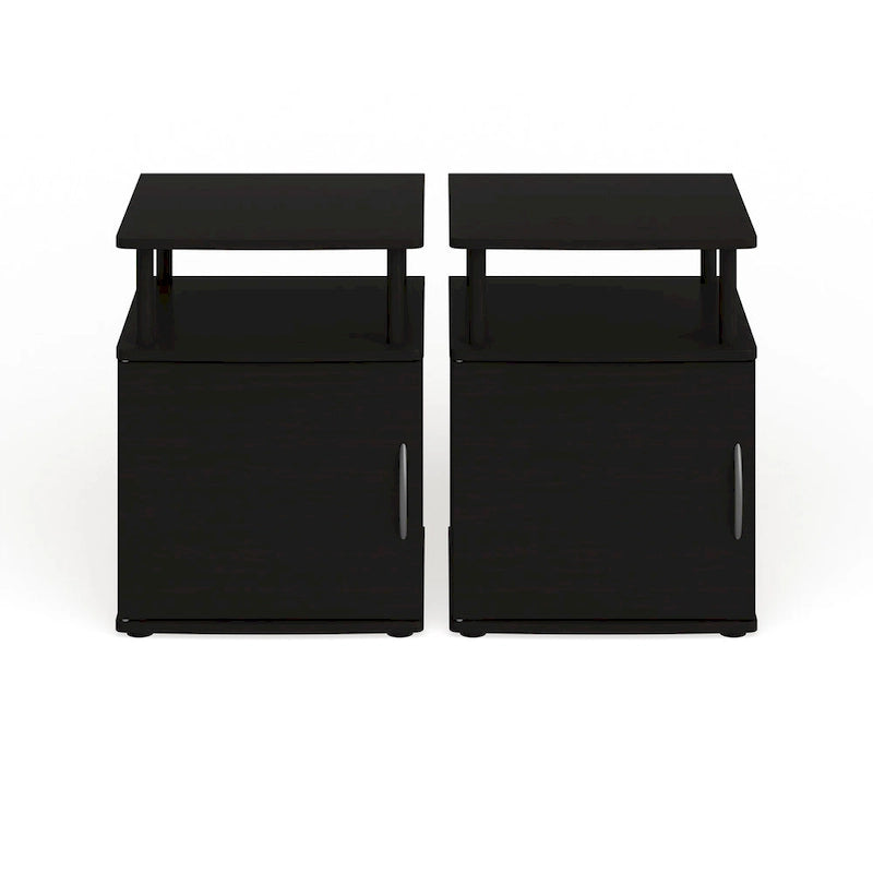 Porch & Den Mangin Black Utility Design Storage End Table