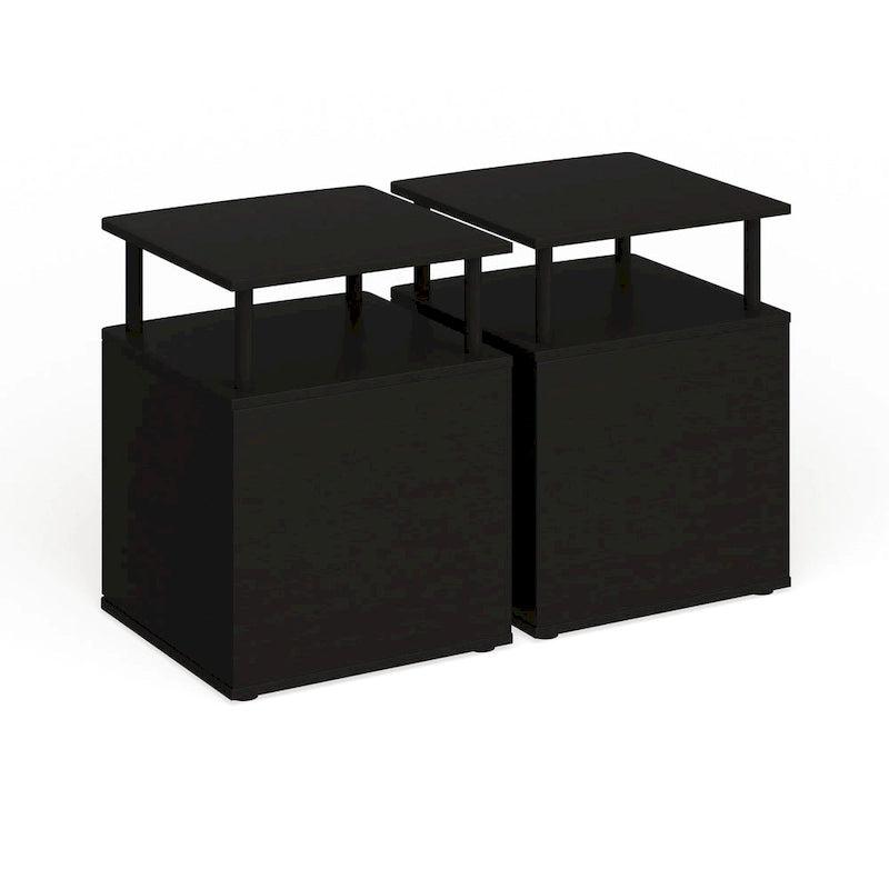 Porch & Den Mangin Black Utility Design Storage End Table