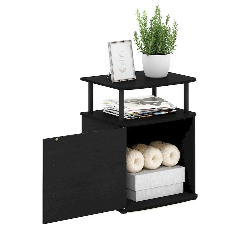 Porch & Den Mangin Black Utility Design Storage End Table