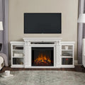 Calie 67  Electric TV Stand Fireplace in White by Real Flame