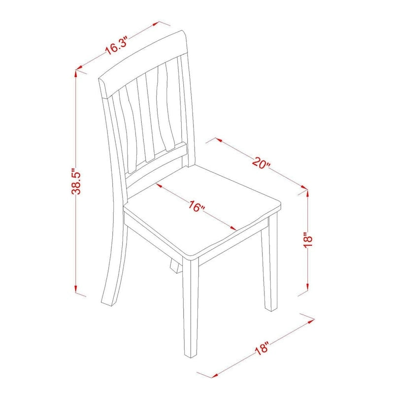 East West Furniture 5 Piece Modern Dining Table Set Includes a Round Kitchen Table and 4 Dining Chairs, Buttermilk & Cherry