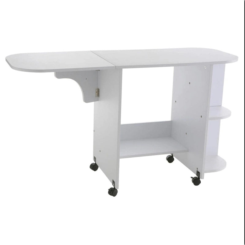 SEI Furniture White Folding Sewing Machine Table