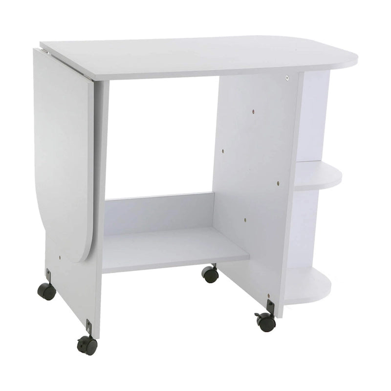 SEI Furniture White Folding Sewing Machine Table