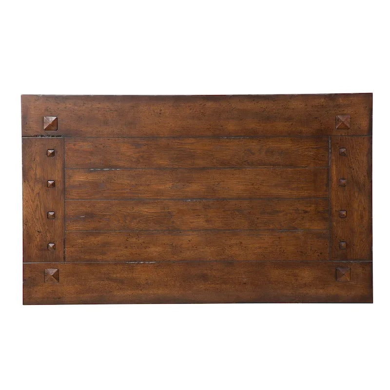 Sedona Kona Brown Cocktail Table with Heavy Oak Planked Top