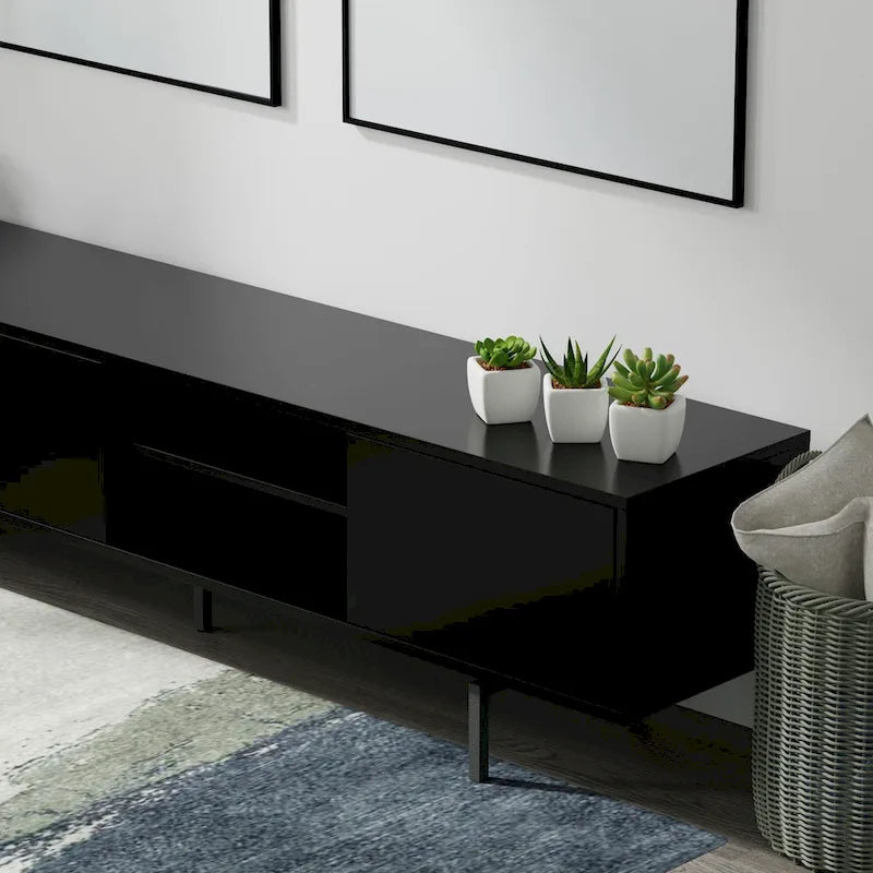 Glenwillow Home Atlas 78  x 20  Lowboy Mid-Century Modern TV Stand Console