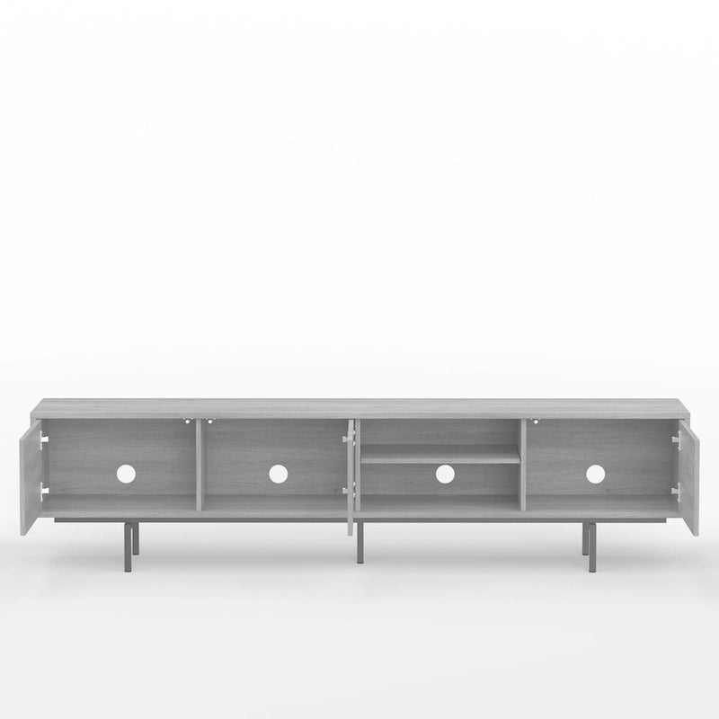 Glenwillow Home Atlas 78  x 20  Lowboy Mid-Century Modern TV Stand Console