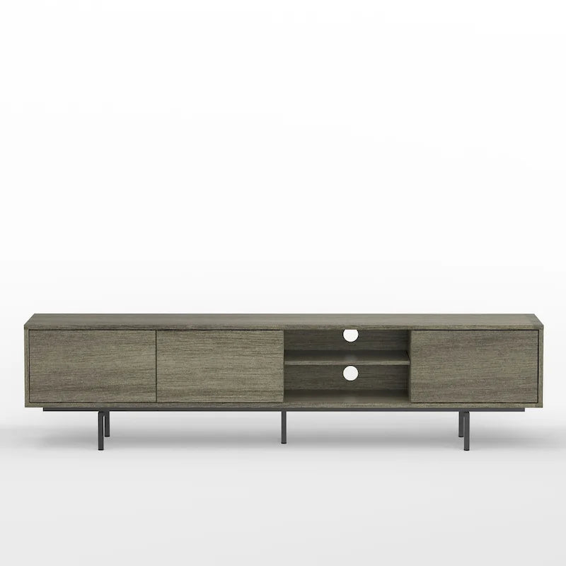 Glenwillow Home Atlas 78  x 20  Lowboy Mid-Century Modern TV Stand Console