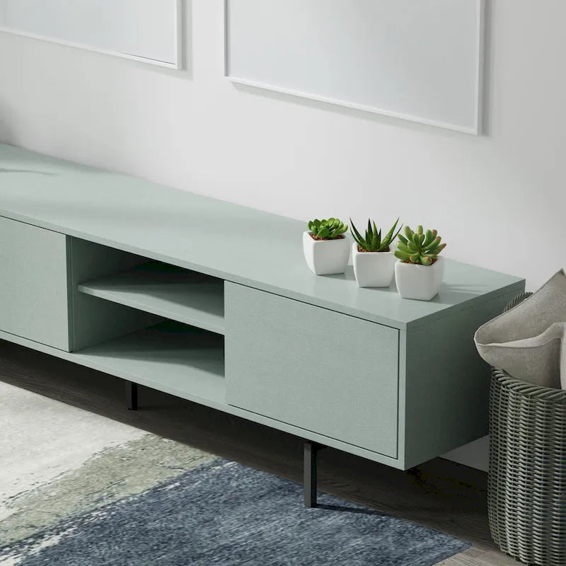 Glenwillow Home Atlas 78  x 20  Lowboy Mid-Century Modern TV Stand Console