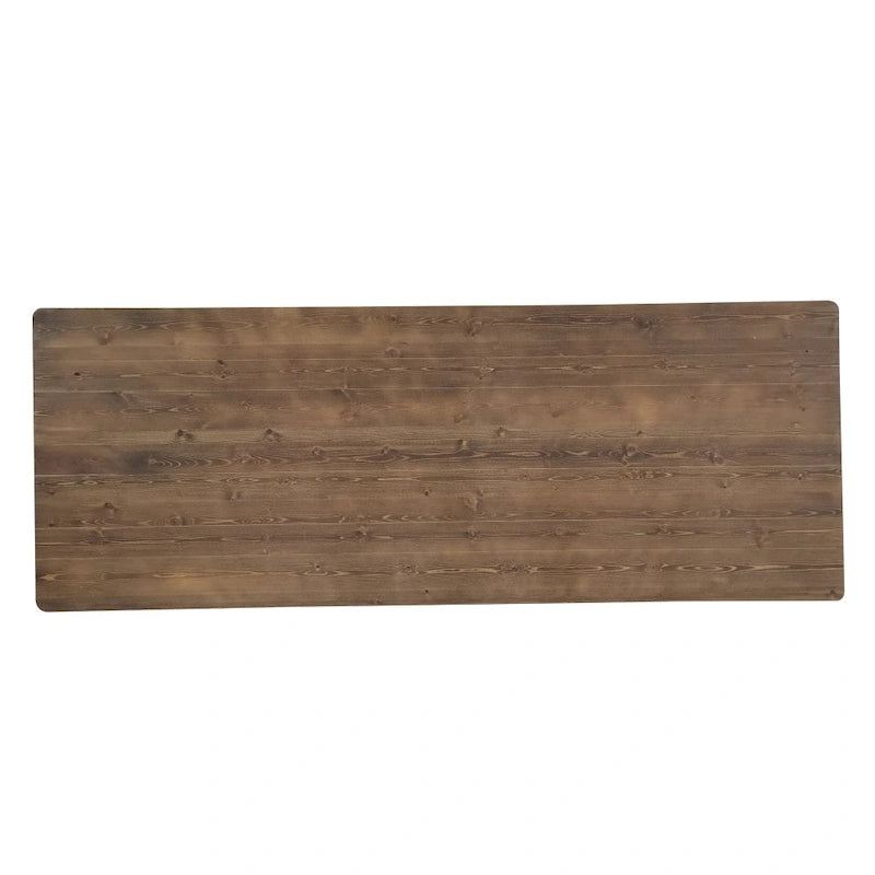 Solid Pine Farm Dining Table with X-Style Legs - 9' x 40