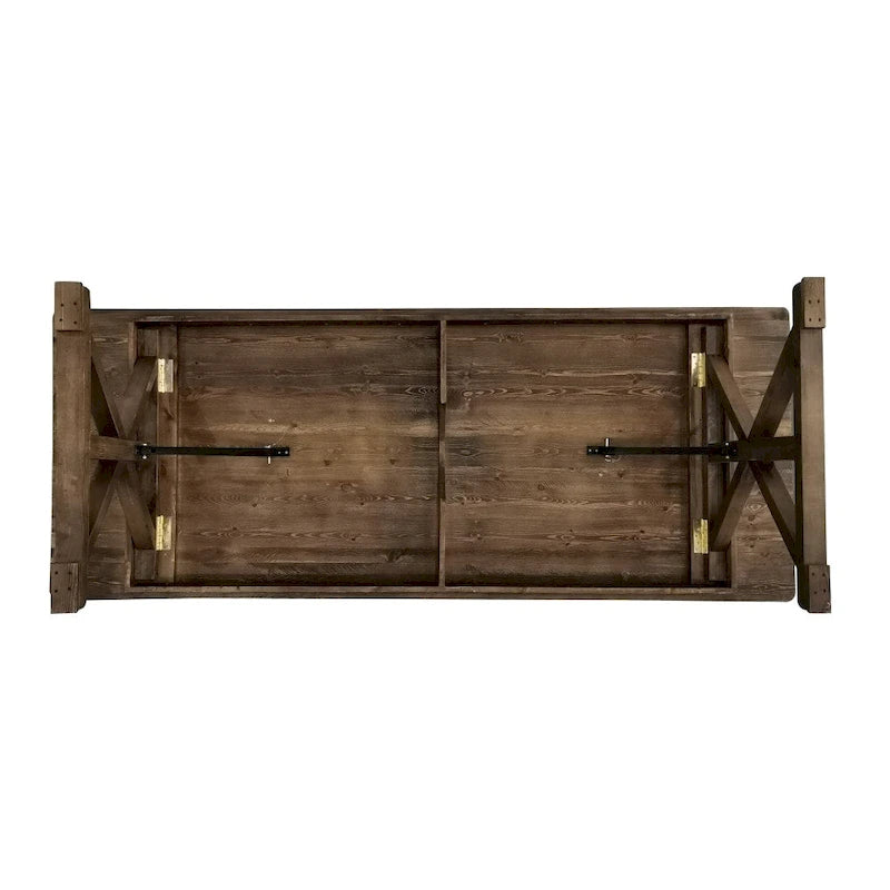 Solid Pine Farm Dining Table with X-Style Legs - 9' x 40