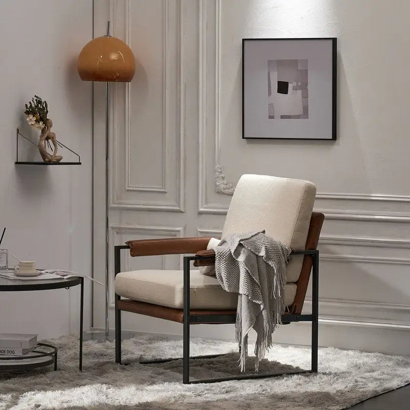 Modern Single Iron Frame Leisure Chair