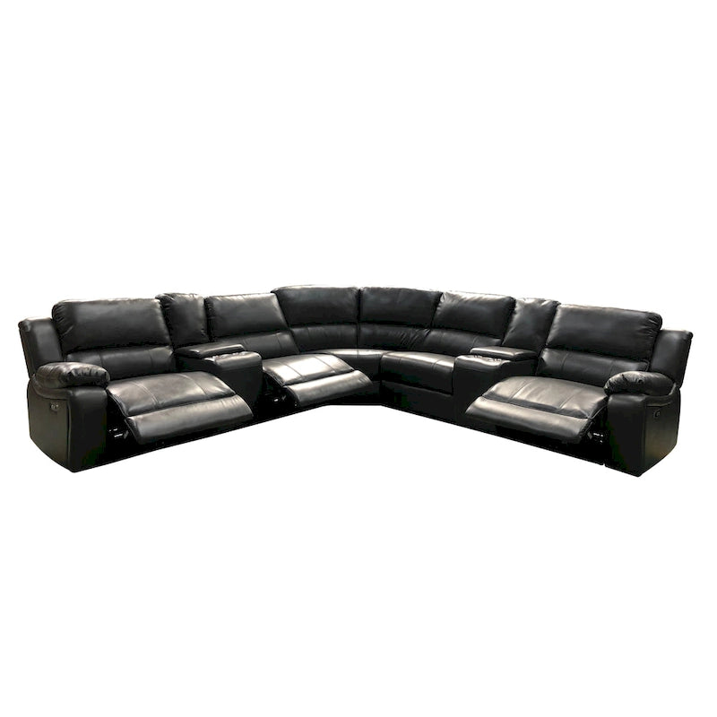 Brady 7 Piece Grey Power Reclining Living Room Sectional