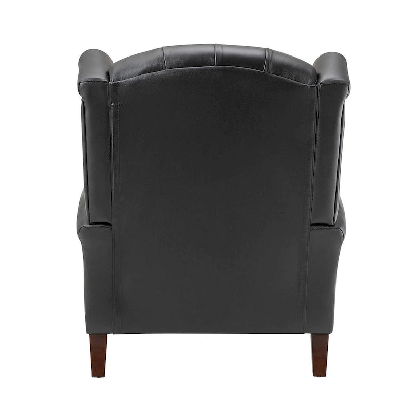 Alex Classic Leather Armchair with Nailhead Trim by HULALA HOME