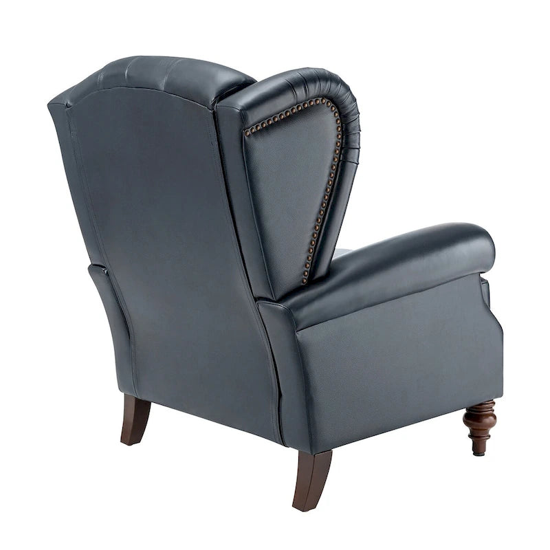 Alex Classic Leather Armchair with Nailhead Trim by HULALA HOME
