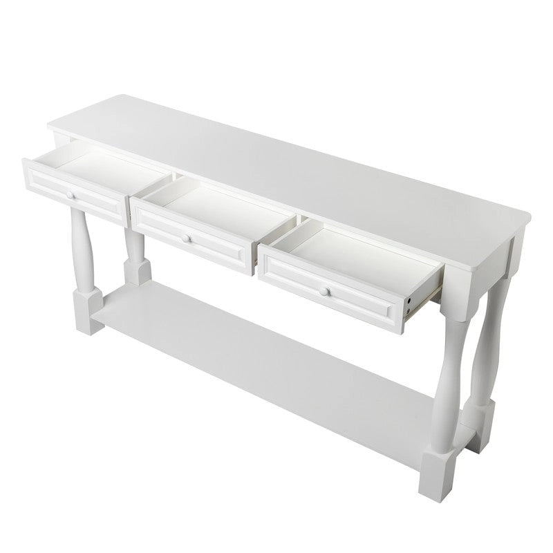 Console Table for Entryway with Storage Drawers and Shelf