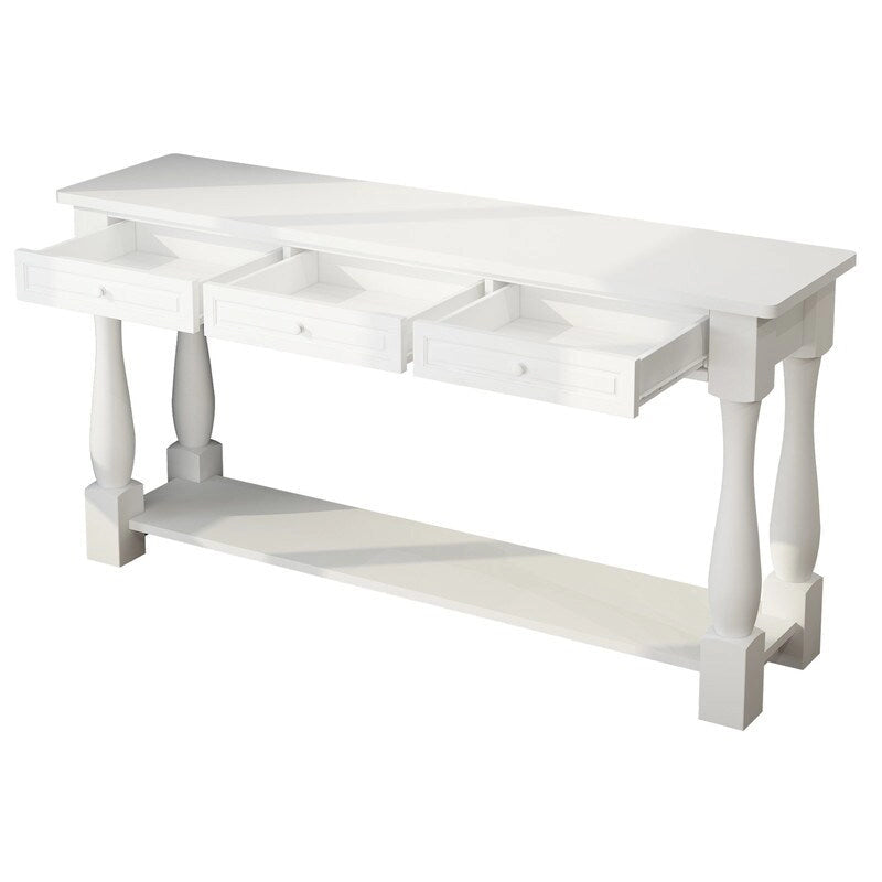 Console Table for Entryway with Storage Drawers and Shelf