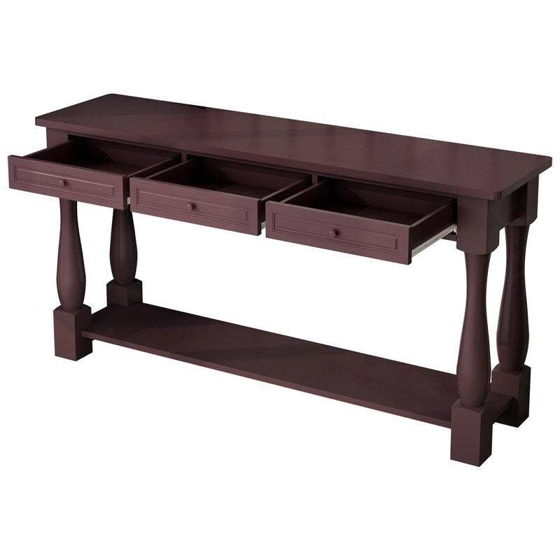 Console Table for Entryway with Storage Drawers and Shelf