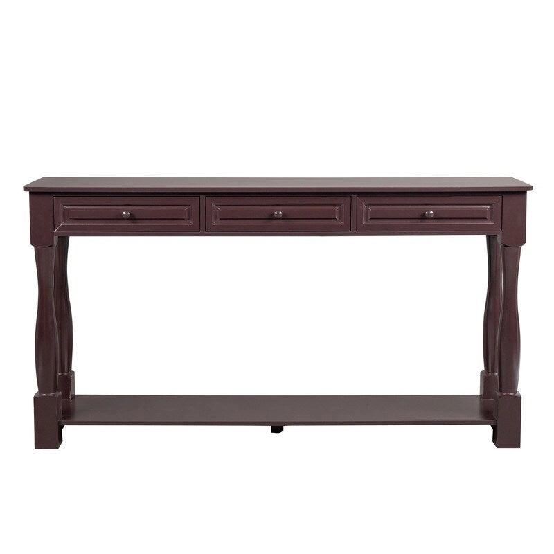 Console Table for Entryway with Storage Drawers and Shelf