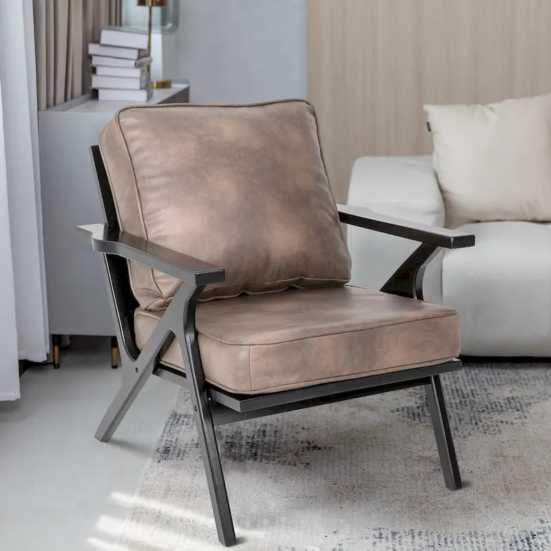 Accent Chair Living Room Chairs Mid Century Modern Chair Leisure Side Reading Arm Chair