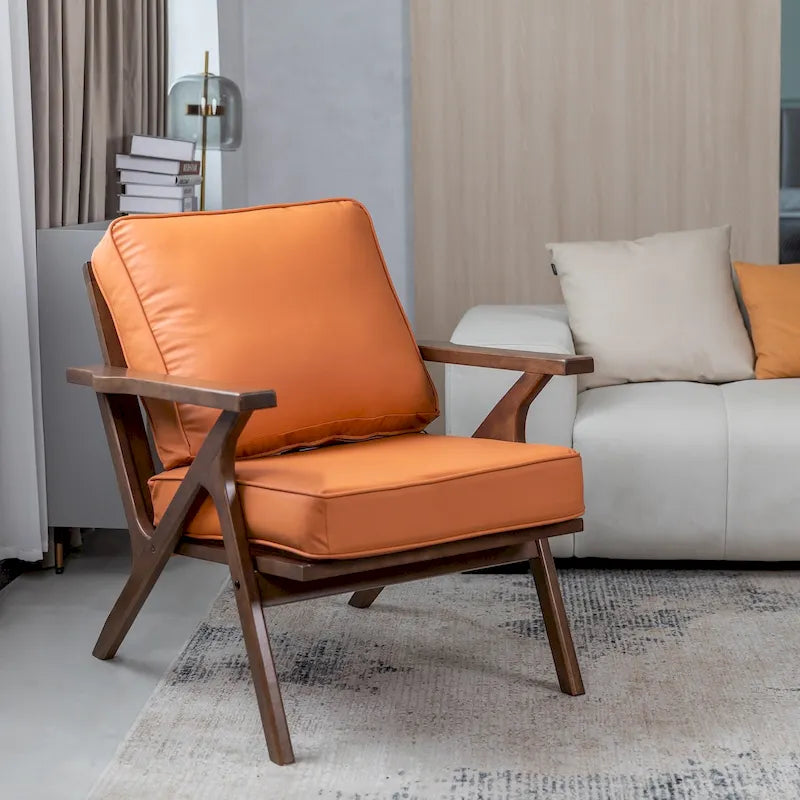 Accent Chair Living Room Chairs Mid Century Modern Chair Leisure Side Reading Arm Chair