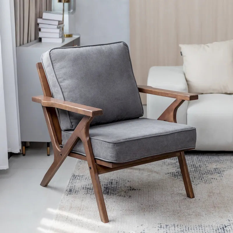 Accent Chair Living Room Chairs Mid Century Modern Chair Leisure Side Reading Arm Chair